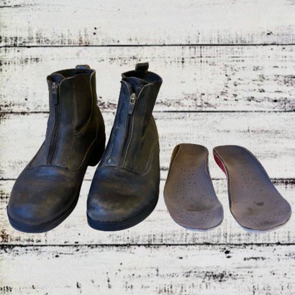 Dansko Portugal Black Paddock Ankle Boots Womens 40 9.5 * flaw broken zipper - Picture 13 of 14